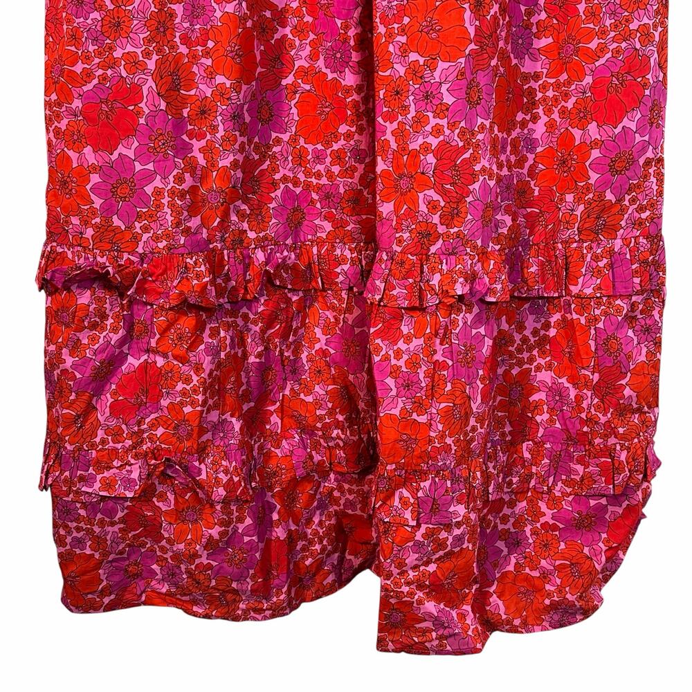 Tuckernuck Raspberry Floral Smocked Midi Dress - Picture 5 of 9